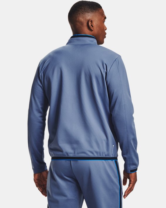Men's UA RUSH™ Knit Track Jacket, Blue, pdpMainDesktop image number 1